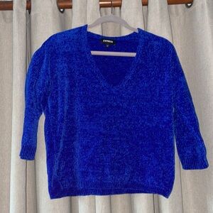 Express Blue Vneck Sweater Size XSmall